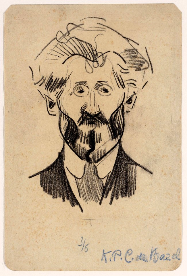 Portret van de architect Karel de Bazel (1869-1923) door Martin Monnickendam (1874-1943)