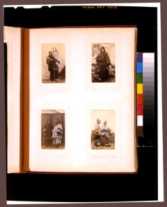 Portraits of a Chinese woman holding a boy, an elderly man wearing glasses, two women, and a two needlewomen with baskets LCCN2011660108