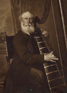Portrait of John Roberts, harpist, of Newtown (4670503) (cropped)