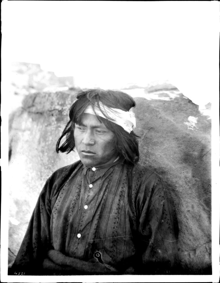 Portrait of a Pueblo Indian boy, Acoma, ca.1900 (CHS-4521)