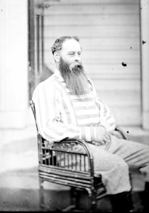 Portrait of Lord Alan Spencer-Churchill seated and wearing a striped shirt (31531558393) (cropped) photo