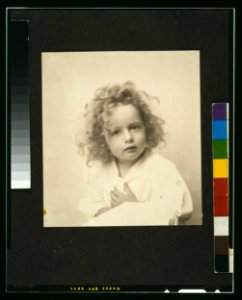 Portrait of a young girl with tousled hair) - the Misses Selby, N.Y LCCN2004675054 photo