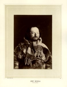 Portrett av Josef Neckela i pesk og skjerf - Norsk folkemuseum - NF.15006-084