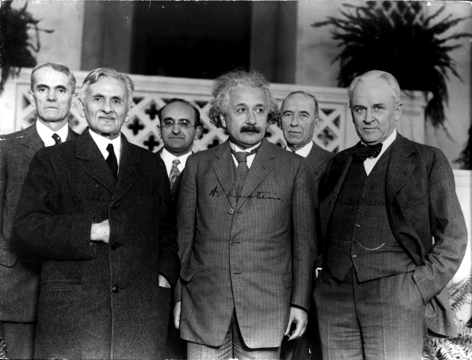 Portrait of Albert Einstein and Others (1879-1955), Physicist