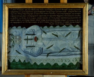 Porträtt av Hannibal Wrangel på lit de parade - Skoklosters slott - 13736