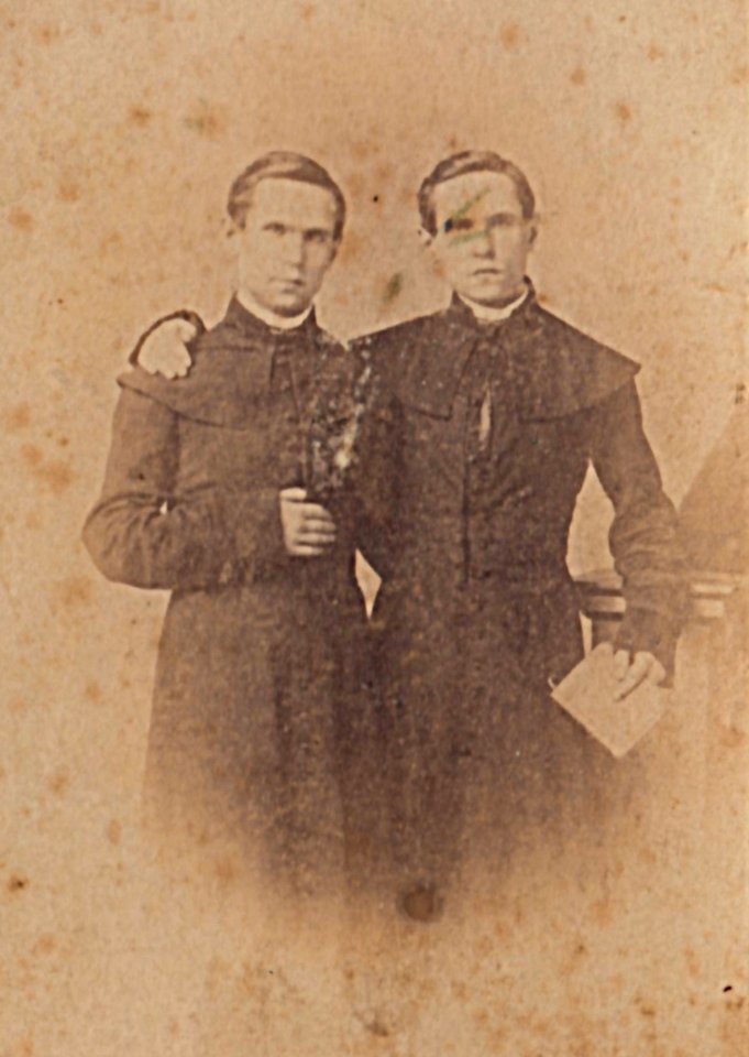 Portrait of Chodyński brothers (detail) by Karol Beyer