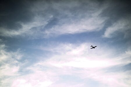 Aircraft loneliness evening sky