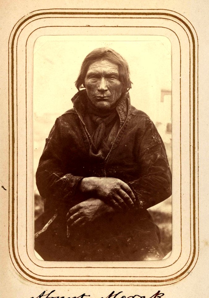 Porträtt av Almert Merak, 60 år, Sjokksjokk. Lotten von Düben 1868 - Nordiska Museet - NMA.0033132 1