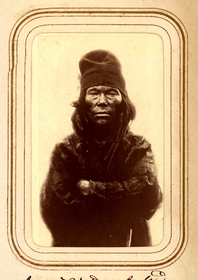 Porträtt av Inga Amundsdotter, 76 år, Sjokksjokk. Lotten von Düben 1868 - Nordiska Museet - NMA.0033127 1