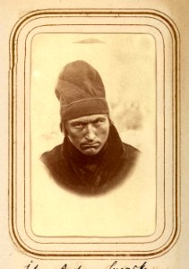 Porträtt av Johan Anders Svensk, 25 år, Jokkmokk. Lotten von Düben 1868 - Nordiska Museet - NMA.0033131 1 photo