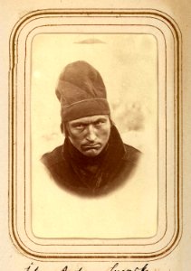 Porträtt av Johan Anders Svensk, 25 år, Jokkmokk. Lotten von Düben 1868 - Nordiska Museet - NMA.0033131 1