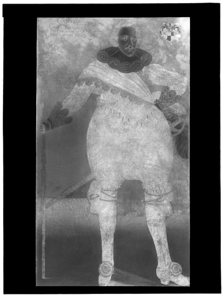 Porträtt från 1623, avfotograferat kring 1915 - Skoklosters slott - 43069-negative