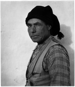 Portugal. A portrait of one of the farm workers on the Sorraia area estate - NARA - 541752 photo