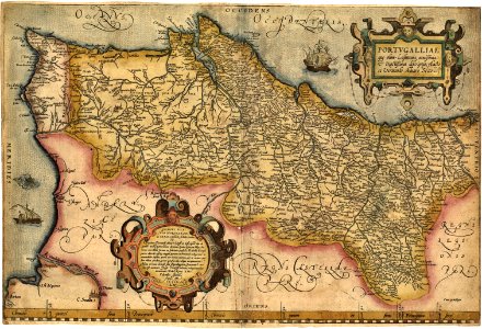 Portugalliae 1561 (Baseado no primeiro mapa de Portugal)-JM