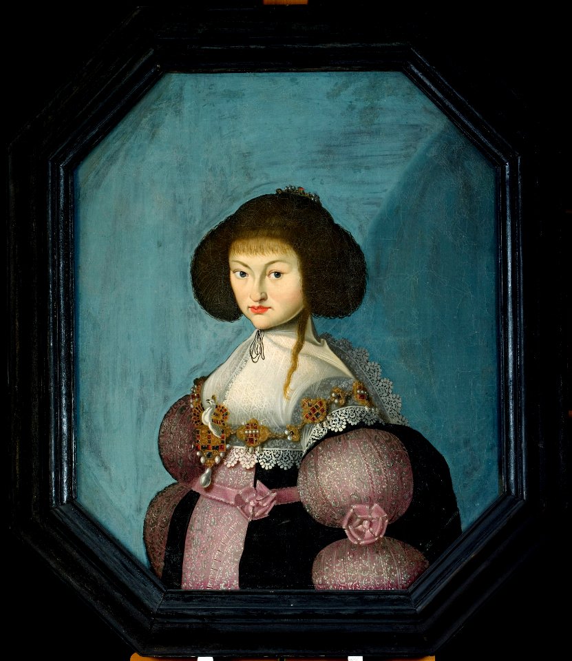 Porträtt, kronprinsessan Magdalena Sibylla, Morten Steenwinckel, Danmark, 1630-tal, kopia - Skoklosters slott - 76455