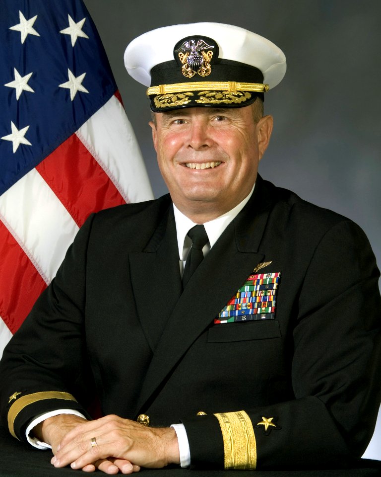 Portrait of US Navy Rear Admiral (lower half) Mark R. Milliken