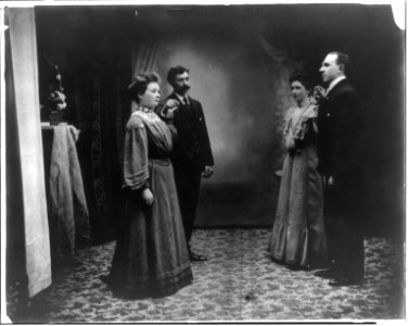 Posed dance scene, N.Y.C.- Four hand jig, start of the dance LCCN2016649422