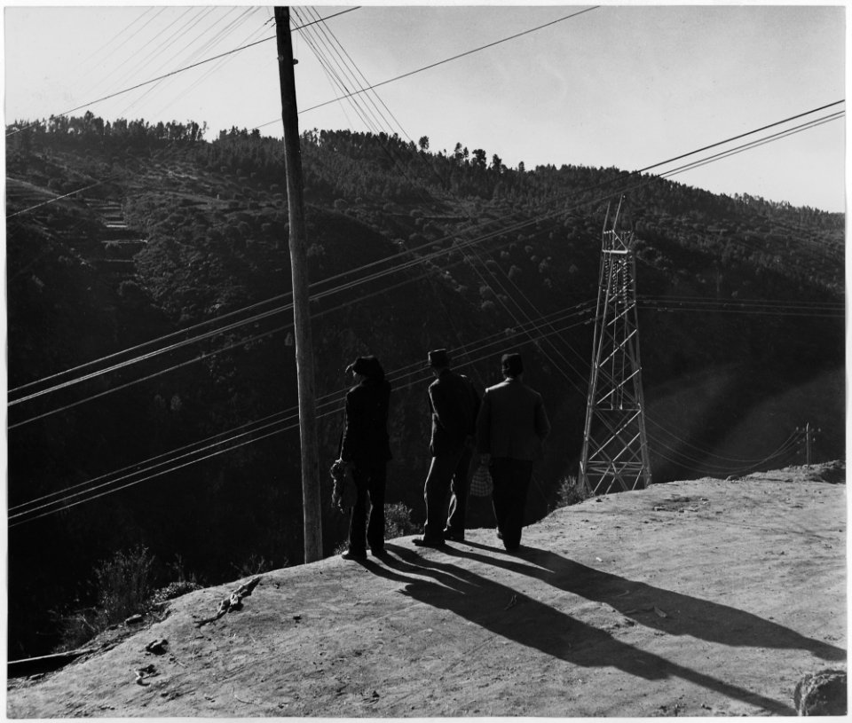 Portugal. A hydro electric project under construction - the dam on the Cavado River at Vend Nova. This is being built... - NARA - 541761