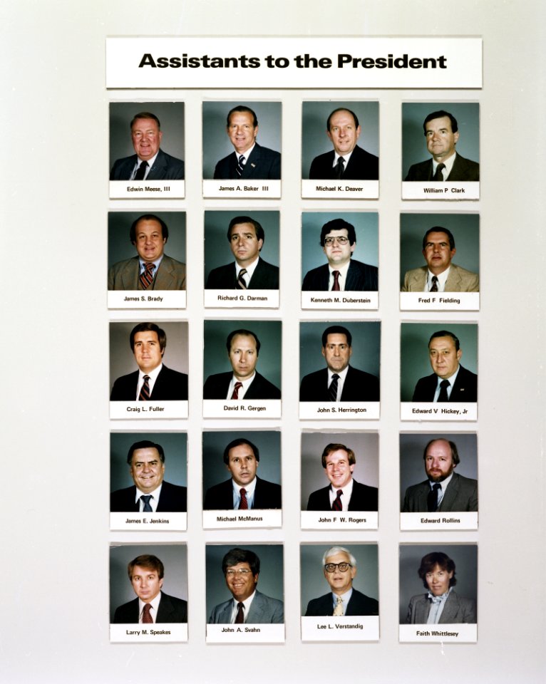 Portraits of Assistants to President Ronald Reagan