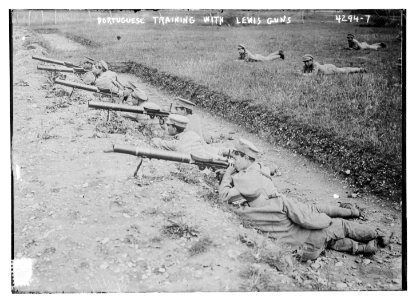 Portuguese training with Lewis Guns LCCN2014705248