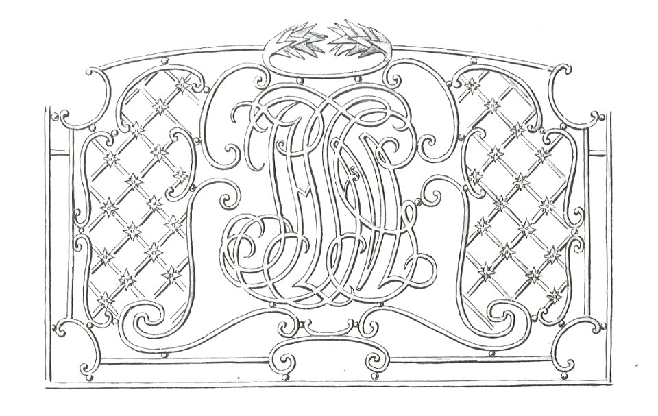Portöverstycke Fuhrmanska huset ritning 1760-tal