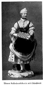 Porzellan Figur 1924 dgE Kaffeehauskellnerin