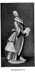 Porzellan Figur 1924 dgE Schlittschuhläuferin