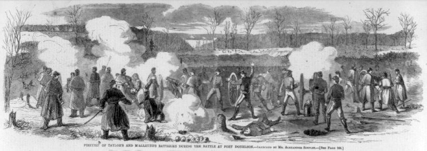 Position of Taylor's and McAllister's batteries during the battle at Fort Donelson (12-16 Feb. 1862) LCCN99614229