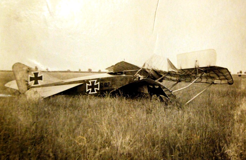 Possible wrecked Fokker airplane, German Aircraft, WWI (31337596243)