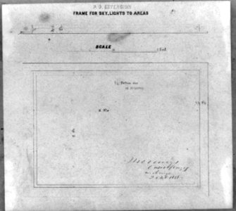 Post Office extension, frame for skylight to areas LCCN2002718063