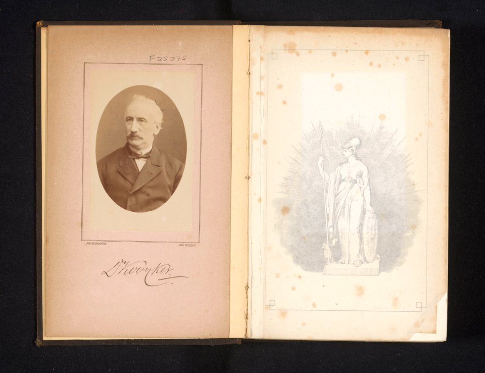 Portret van Hendrik Albert Kooyker, hoogleraar geneeskunde in Groningen en rector magnificus van 1884 tot 1885, Friedrich Julius von Kolkow ca. 1880 RP-F-F25275