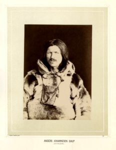 Portrett av Anders Johannesen Gaup i pesk - Norsk folkemuseum - NF.15006-093
