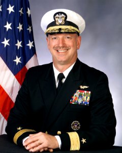 Portrait of US Navy Rear Admiral (lower half) Kenneth W. Deutsch