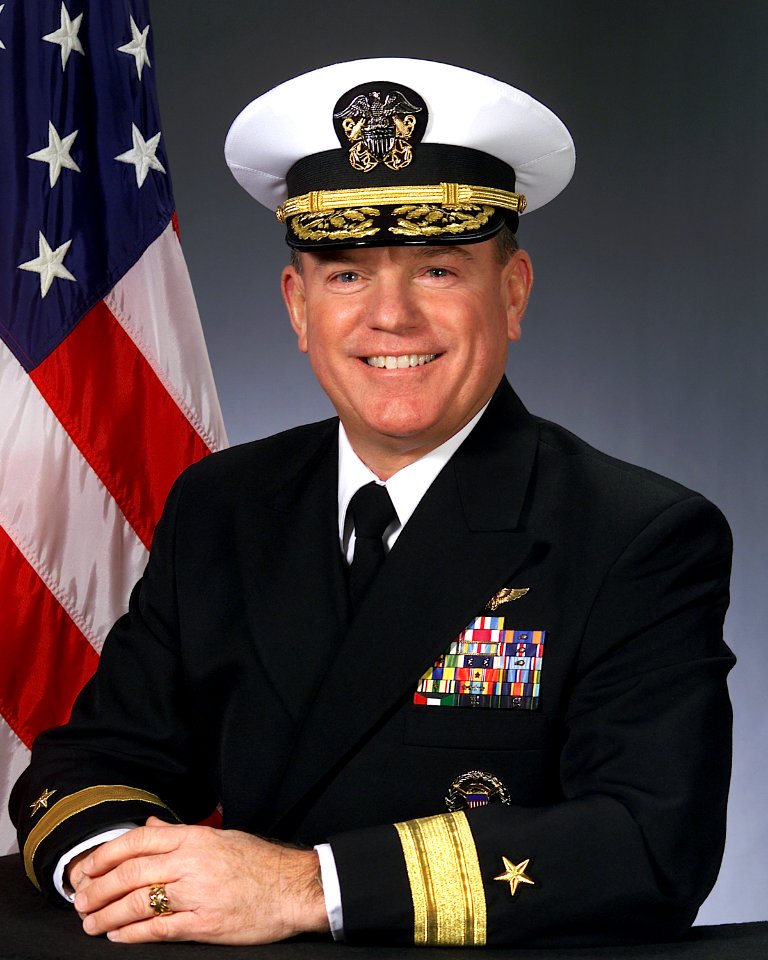 Portrait of US Navy Rear Admiral (lower half) Richard J. Mauldin