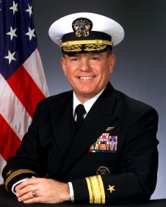 Portrait of US Navy Rear Admiral (lower half) Richard J. Mauldin