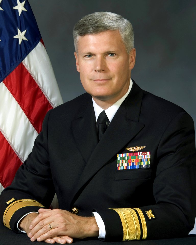Portrait of US Navy Rear Admiral (upper half) Alan S. Thompson