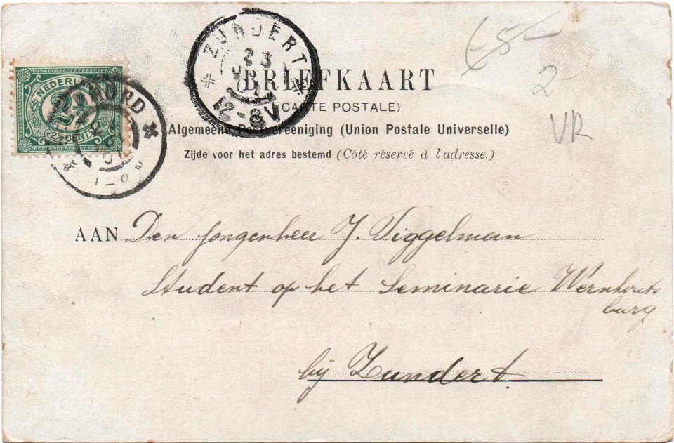Postcard 471 Kapel in 't Zand met Klooster - Roermond verso