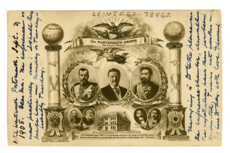 Postcard celebrating the signing of the Portsmouth Peace Treaty LCCN2005680020