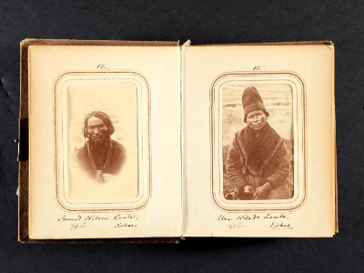 Porträtt av Amund Nilsson Länta, 70 år, Sirkas sameby. Lotten von Düben 1868 - Nordiska Museet - NMA.0039038 2