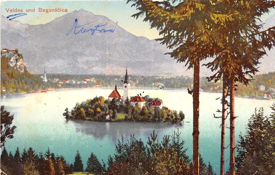 Postcard of Bled 1909