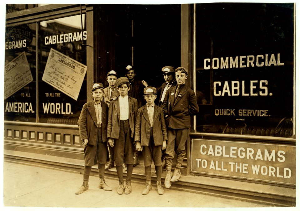 Postal Telegraph Messengers, Indianapolis, (Indiana has no age limit for mes'grs.) LOC cph.3a46551