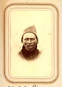 Porträtt av Stina Larsdotter Rim, 30 år, Sjokksjokk. Lotten von Düben 1868 - Nordiska Museet - NMA.0033130 1