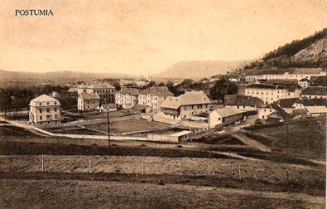 Postcard of Postojna by Maks Šeber