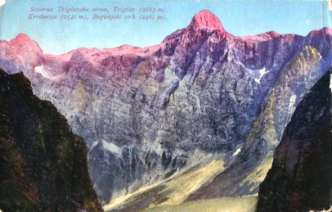 Postcard of Triglav 1917