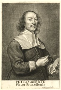 Portret van de schilder Petrus Meerte, RP-P-OB-7110