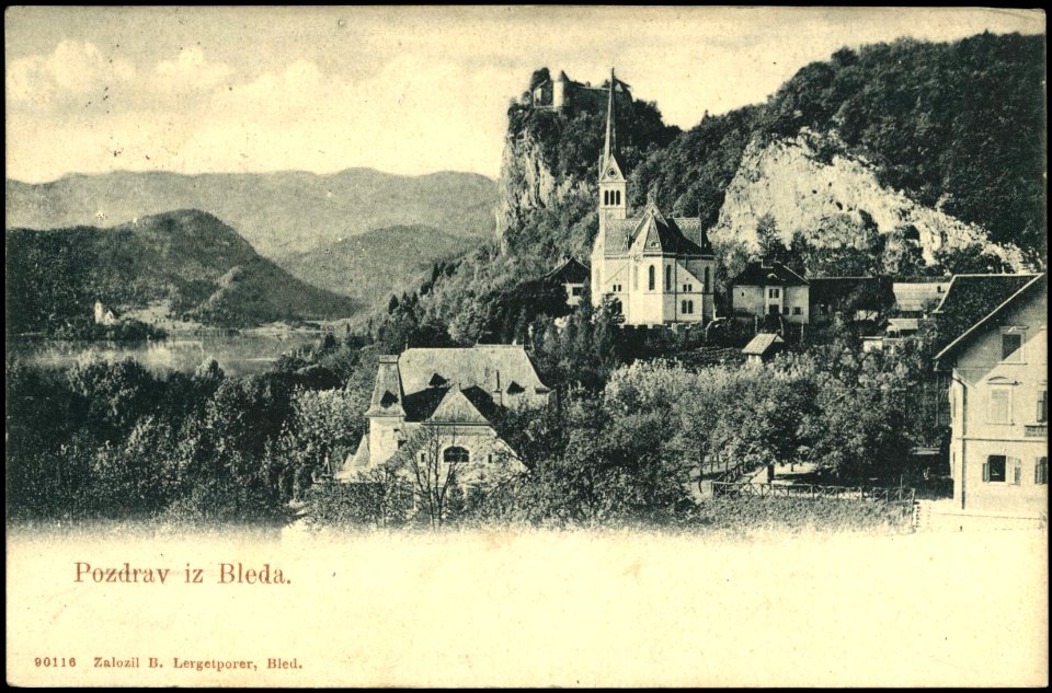 Postcard of Lake Bled 1906