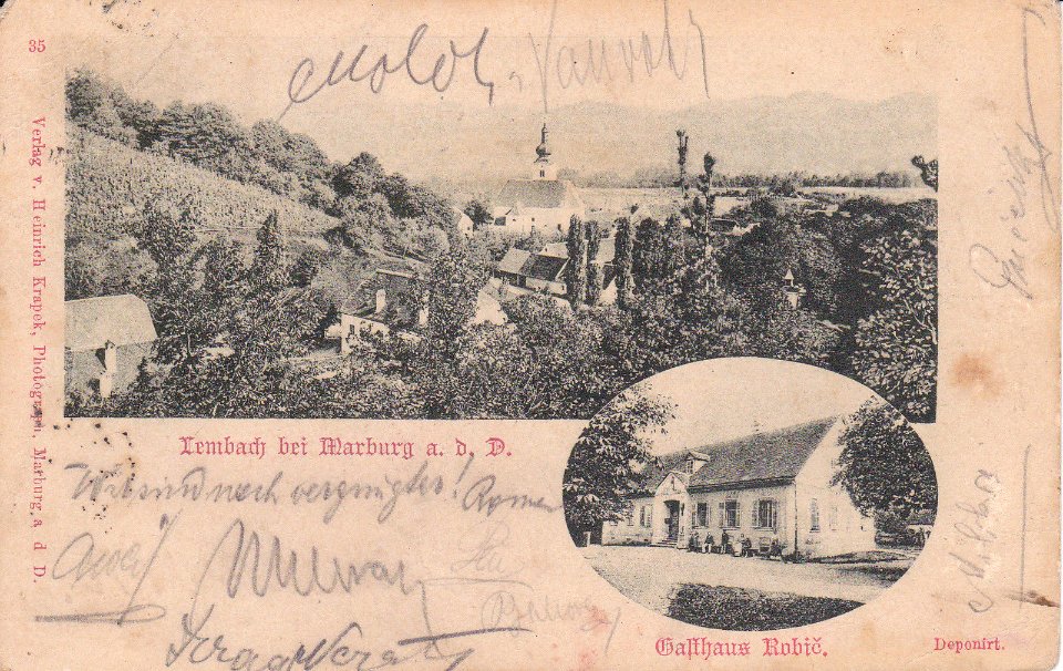 Postcard of Limbuš 1899