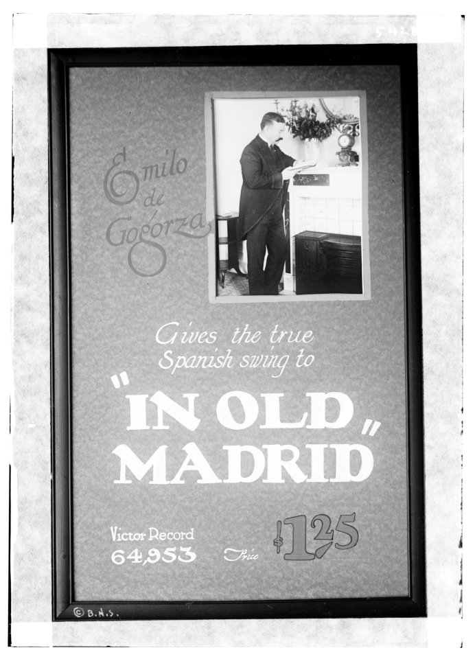 Poster- Victor) Emile de Gogorza gives the true Spanish swing to In old Madrid LCCN2014712344