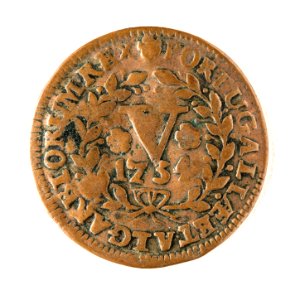 Portugisiskt mynt, 1734 - Skoklosters slott - 109469