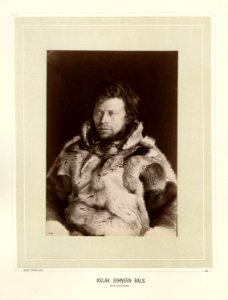 Portrett av Aslak Johnsen Bals 35 år, med pesk - Norsk folkemuseum - NF.15006-085